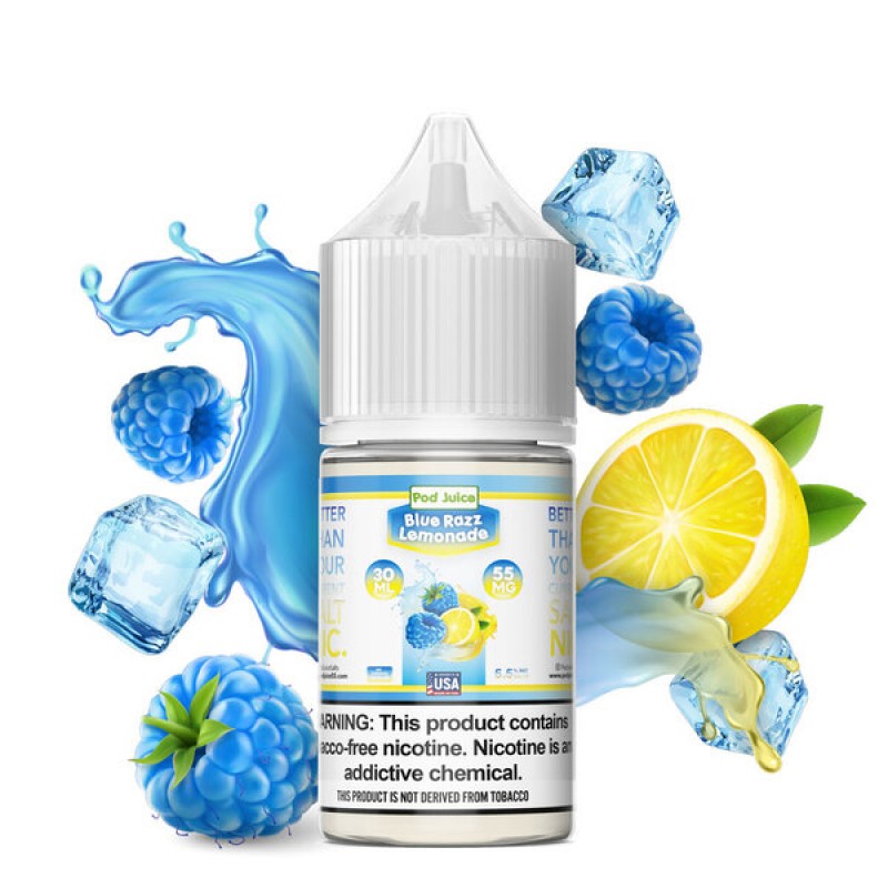 Pod Juice Synthetic Salt Blue Razz Lemonade Freeze 30mL